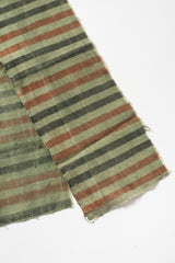 Vintage Japanese Striped Cotton Textile Fragment
