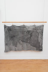 Large Cotton-Linen Blend Cloth Dyed with Pine Soot