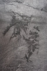 Large Cotton-Linen Blend Cloth Dyed with Pine Soot