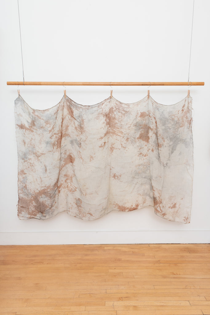 Naturally Dyed Linen Gauze Hanging 05