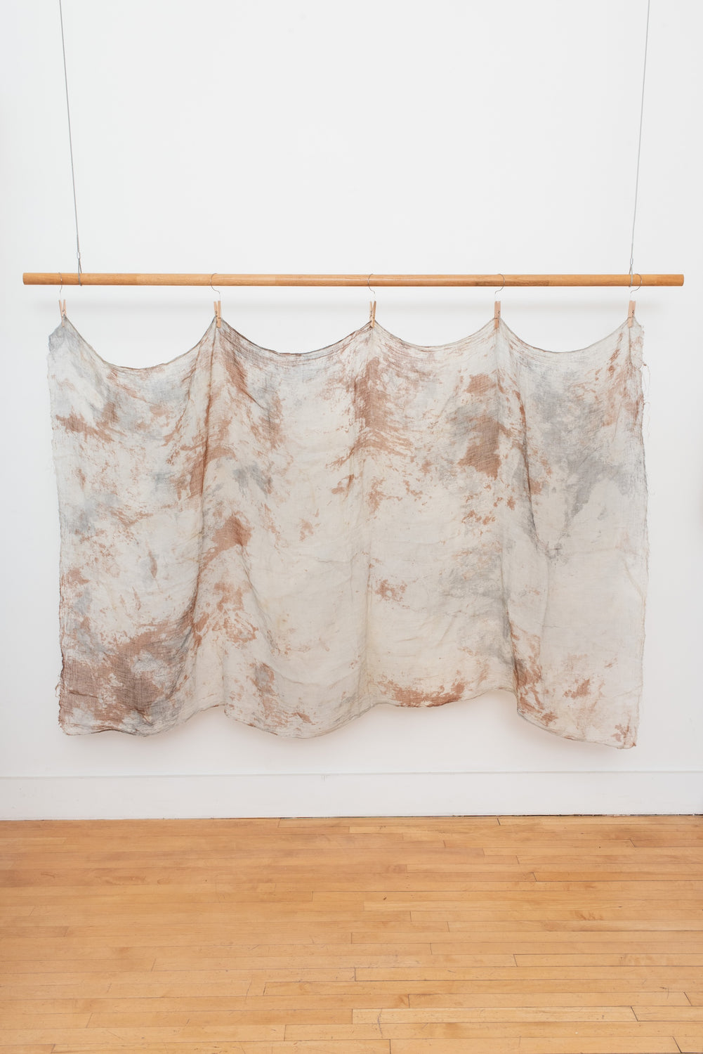 Naturally Dyed Linen Gauze Hanging 05