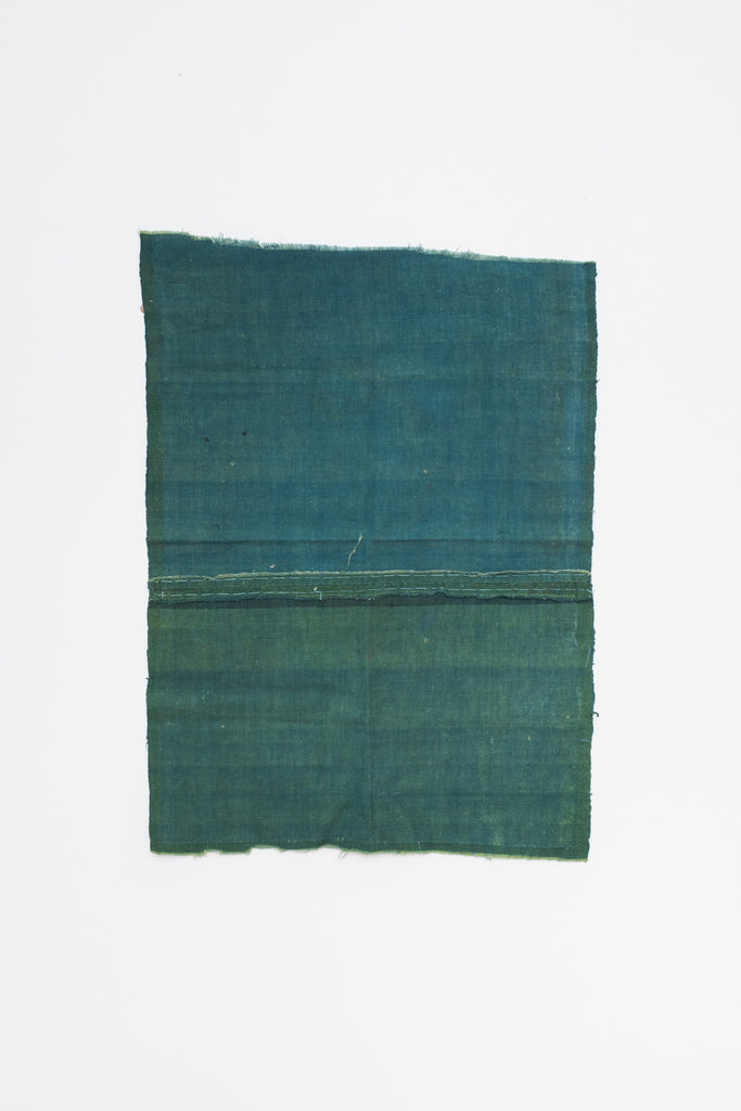 Vintage Japanese Green Cotton Fabric Remnant