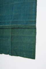 Vintage Japanese Green Cotton Fabric Remnant
