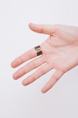 Adjustable Brass Ring with Sunburst Crystal