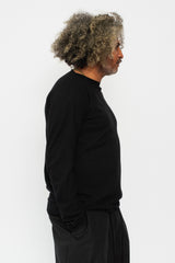 Wool Boat Neck Sweater Black Unisex