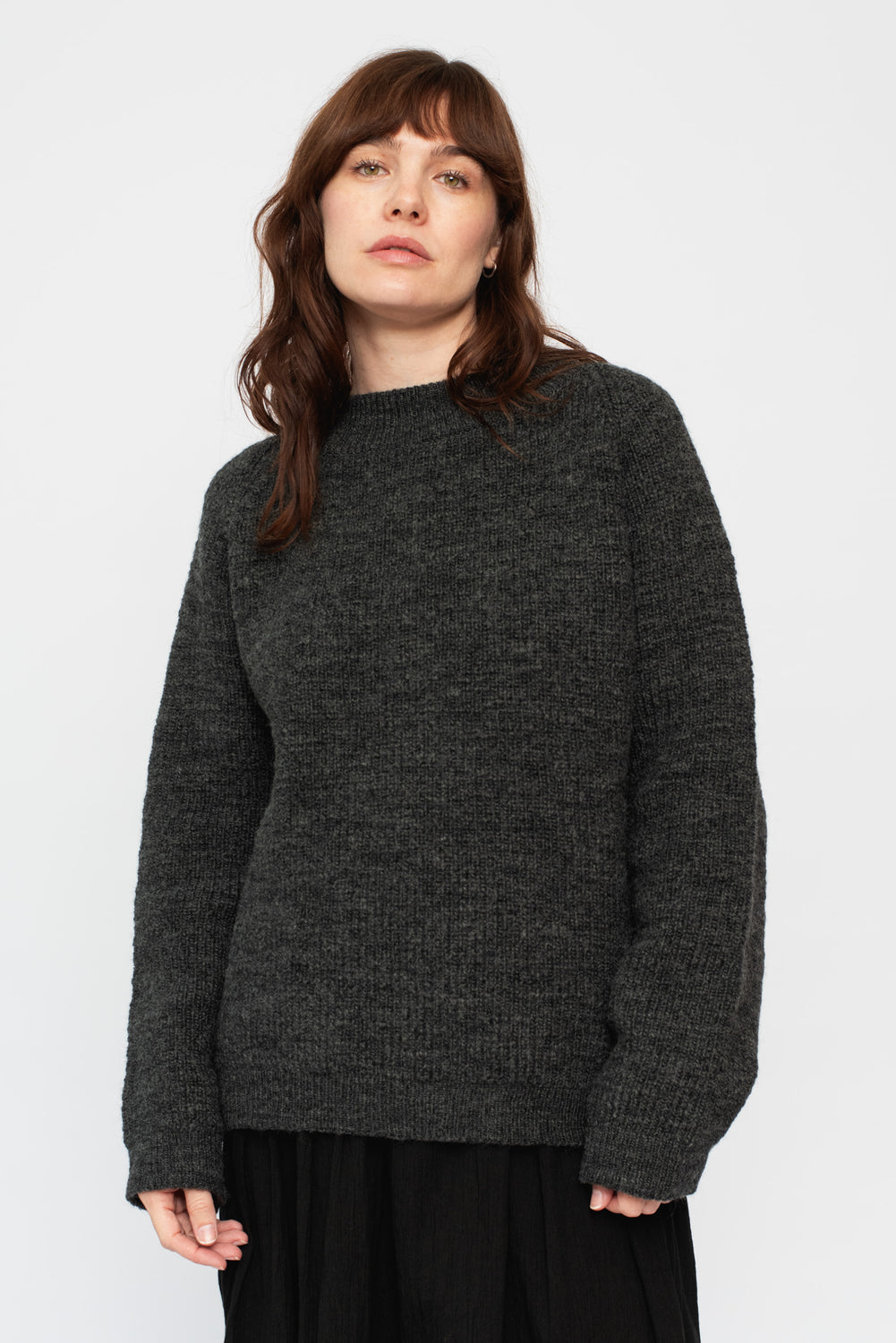 Wool Sweater Charcoal Heather Unisex