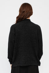 Wool Turtleneck Sweater Black Heather