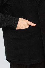 Wool Silk Camel Vest with Hood