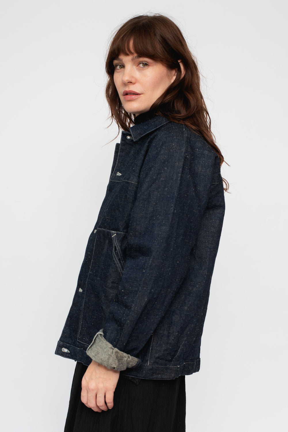 Cotton and Hemp Denim Jacket Unisex