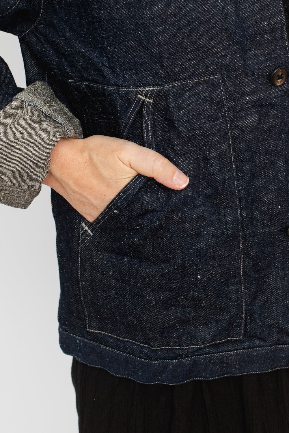 Cotton and Hemp Denim Jacket Unisex