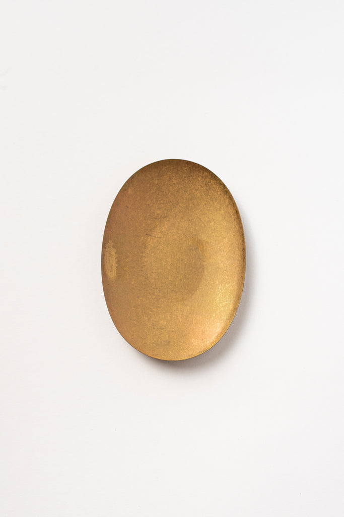 Brass Plate Oval Antique