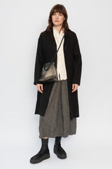 Brushed Linen Canvas Long Coat