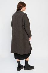 Eco Wool Premium Tweed Oversized Tailored Coat