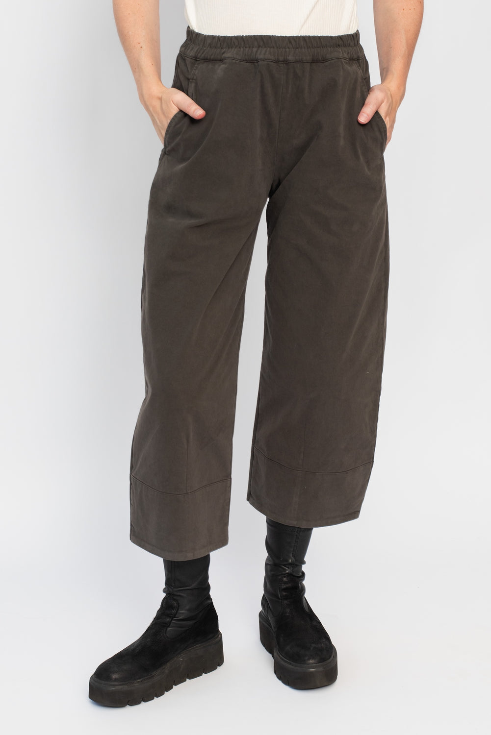 Cotton Pants Visone (Dark Brown)