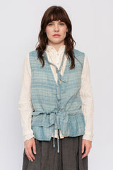 Juni Tiered Cotton and Linen Vest