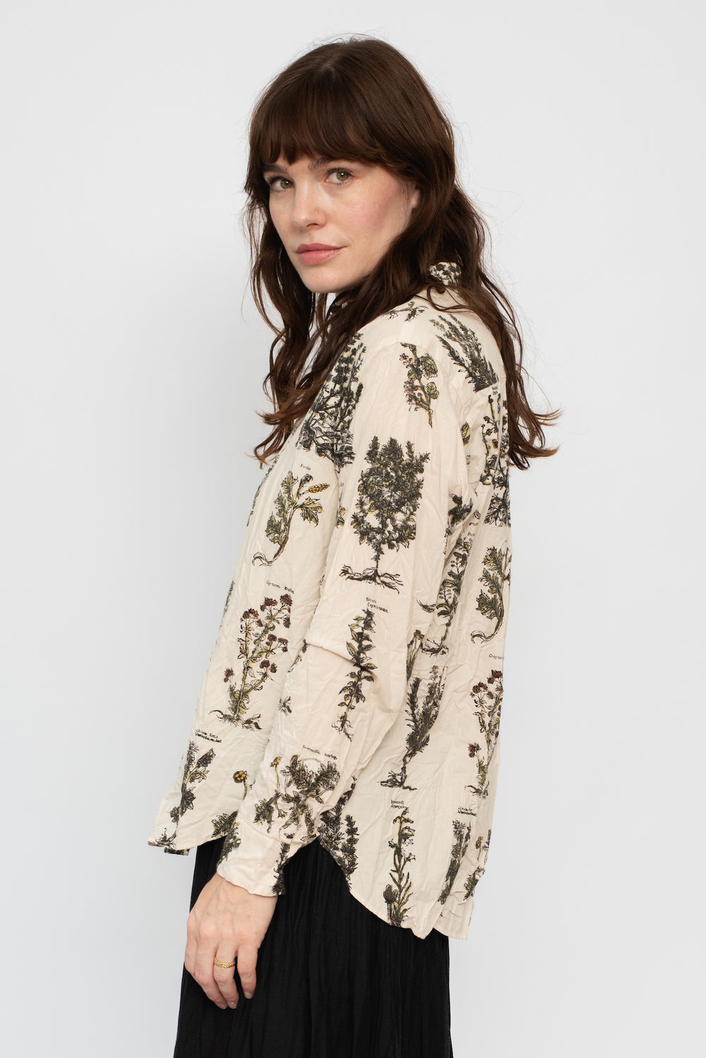 Herbal Print Shirt Ivory