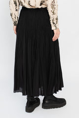 Slub Lawn Pleated Skirt