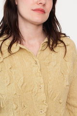 Knit Cropped Cardigan Beige