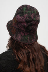 Floral Wool Hat, Pink