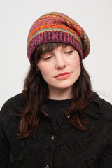 Knit Beret Multi Pink