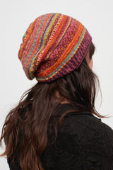 Knit Beret Multi Pink