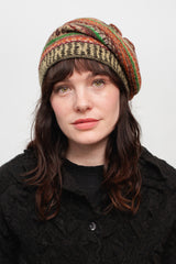 Knit Beret Multi Beige