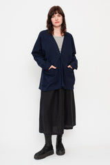 Unisex Cotton Tsuri-Tenjiku Jacket Navy
