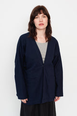 Unisex Cotton Tsuri-Tenjiku Jacket Navy