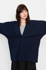 Unisex Cotton Tsuri-Tenjiku Jacket Navy