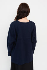 Unisex Cotton Tsuri-Tenjiku Jacket Navy