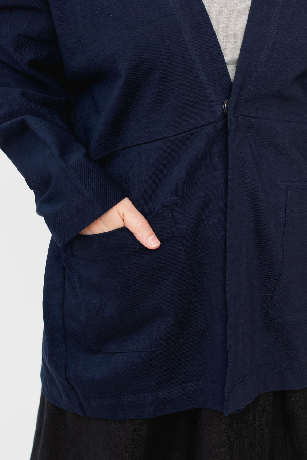 Unisex Cotton Tsuri-Tenjiku Jacket Navy