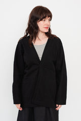 Unisex Cotton Tsuri-Tenjiku Jacket Black