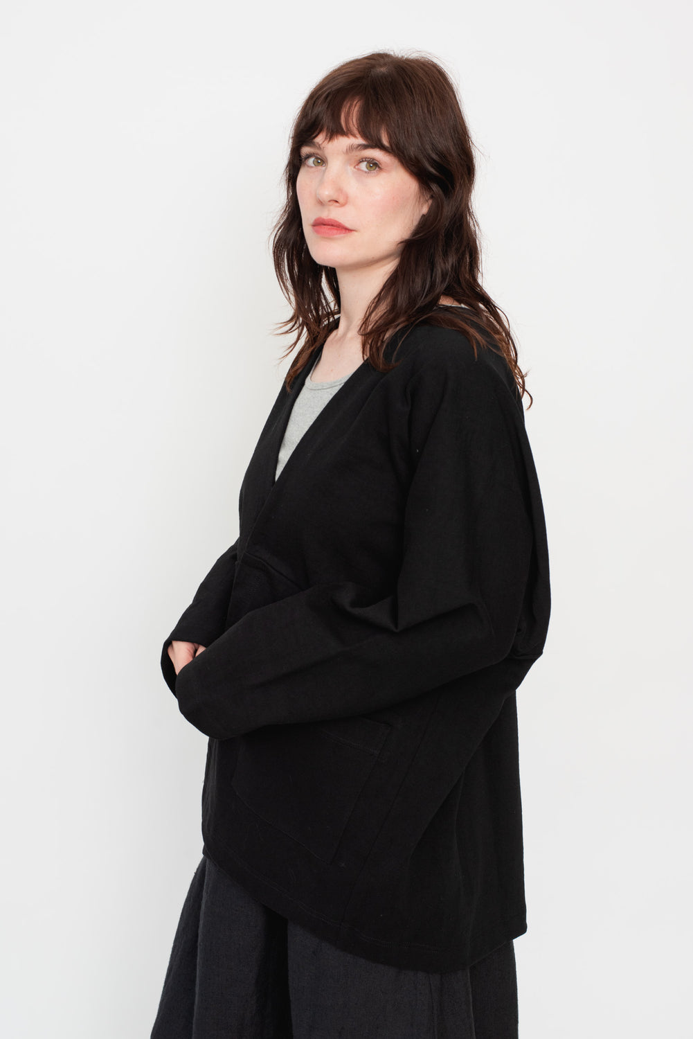 Unisex Cotton Tsuri-Tenjiku Jacket Black