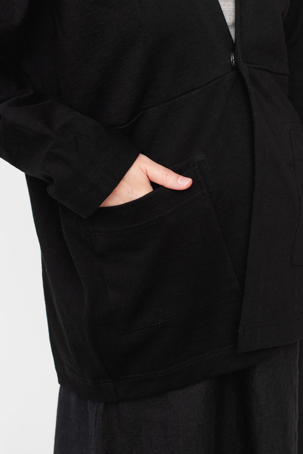 Unisex Cotton Tsuri-Tenjiku Jacket Black