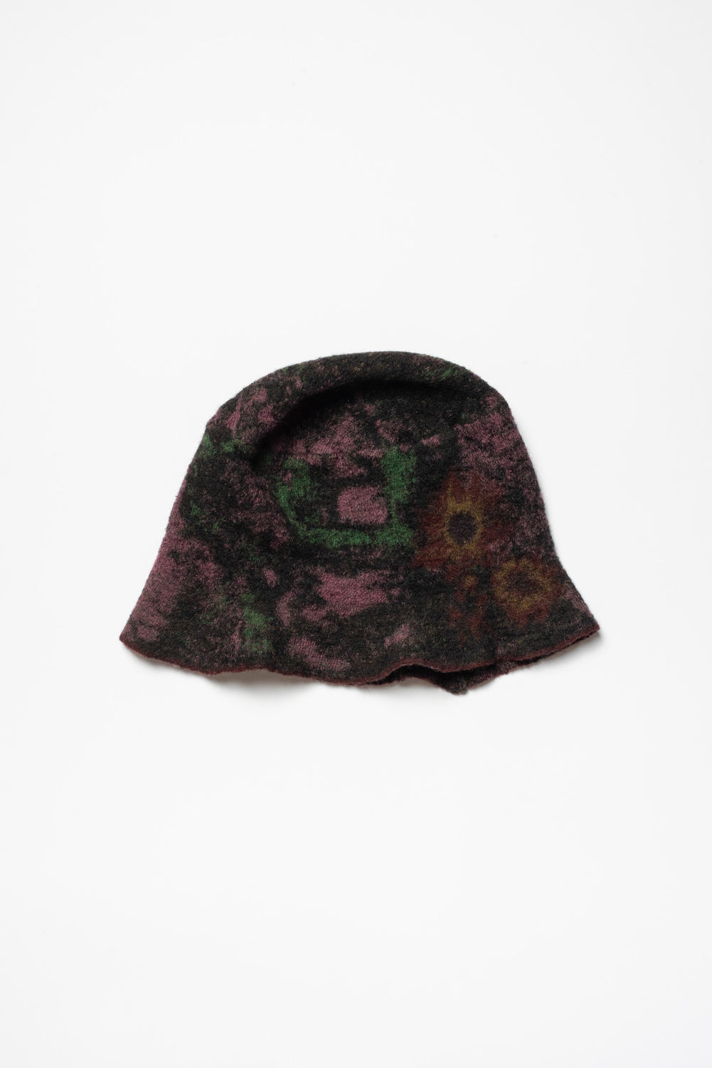 Floral Wool Hat, Pink