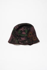 Floral Wool Hat, Pink
