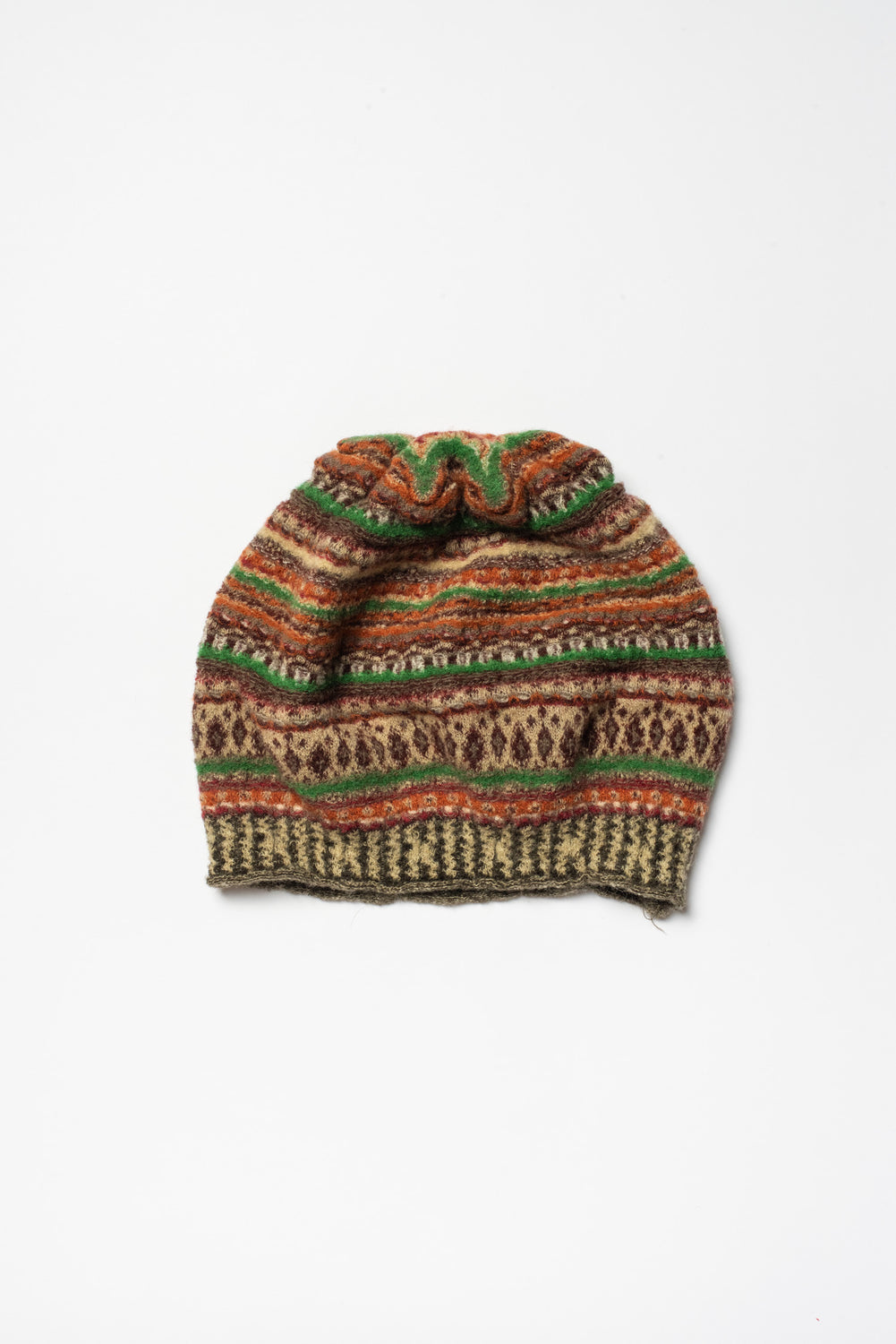 Knit Beret Multi Beige