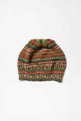 Knit Beret Multi Beige