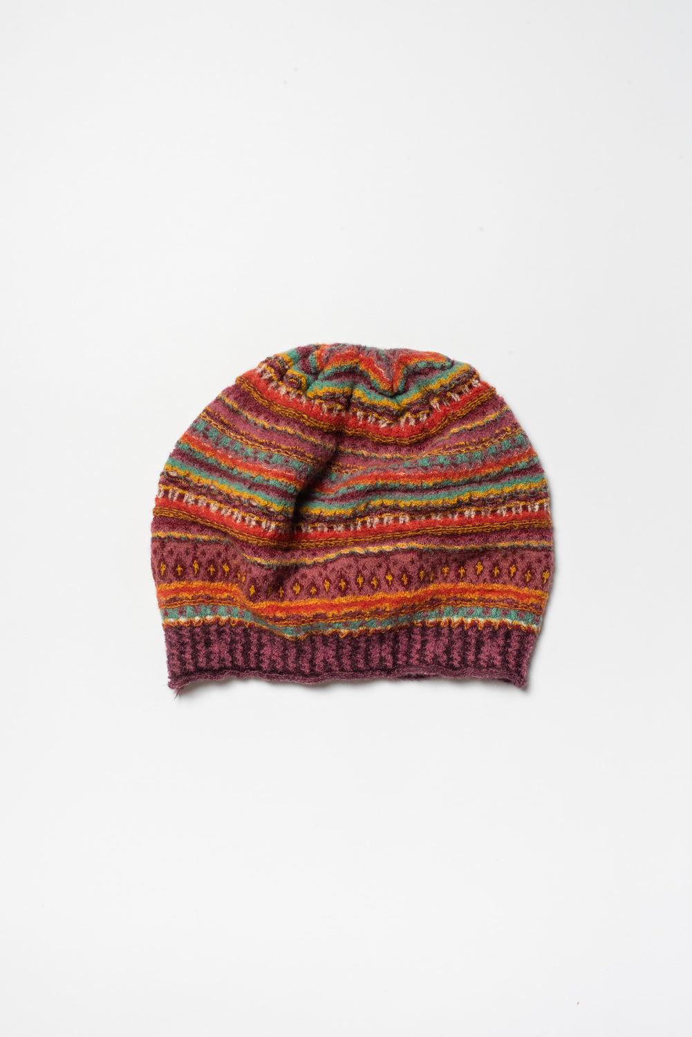 Knit Beret Multi Pink