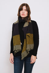 Wool Shawl Stripes Mustard