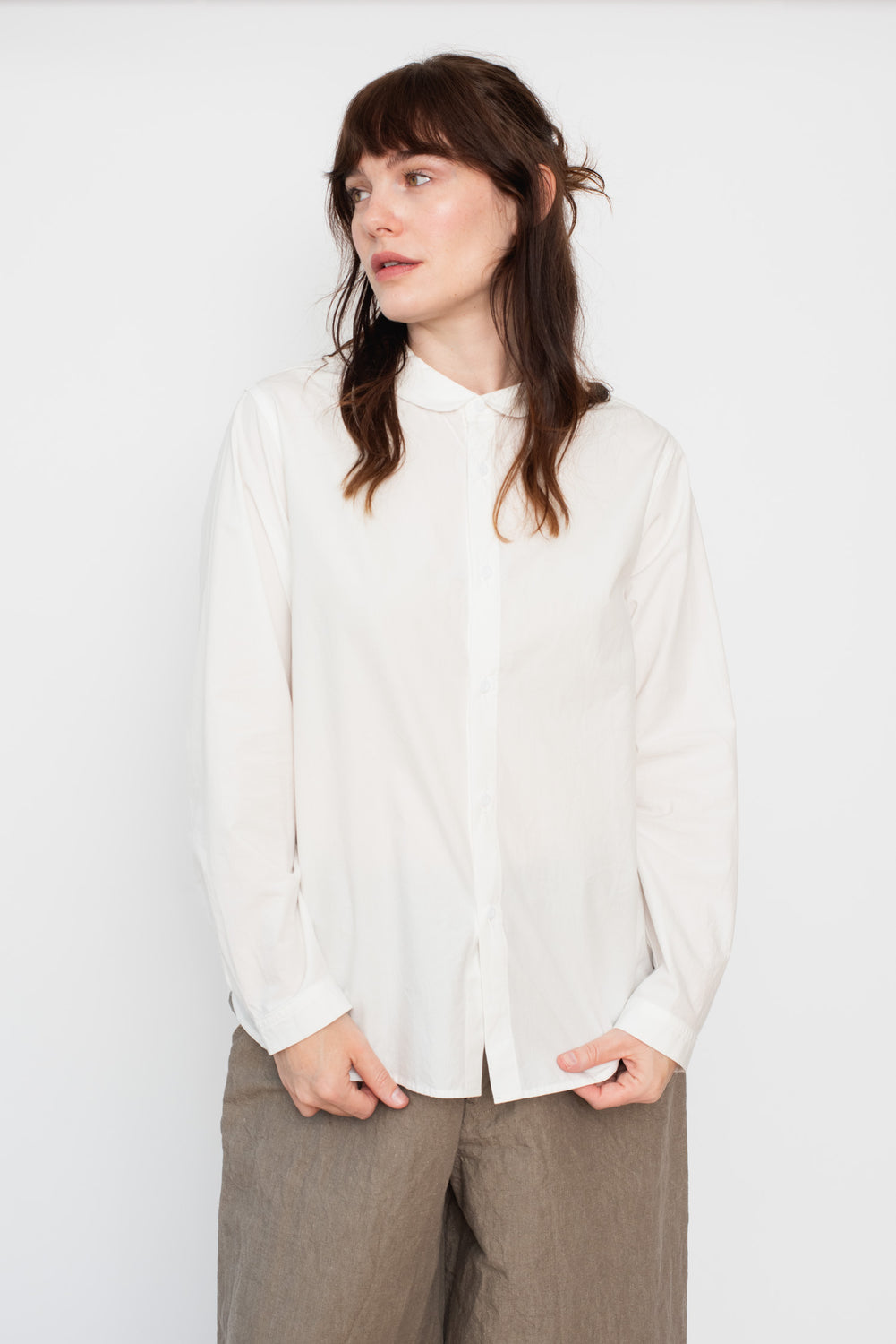 Mini Sailor Collar Shirt White