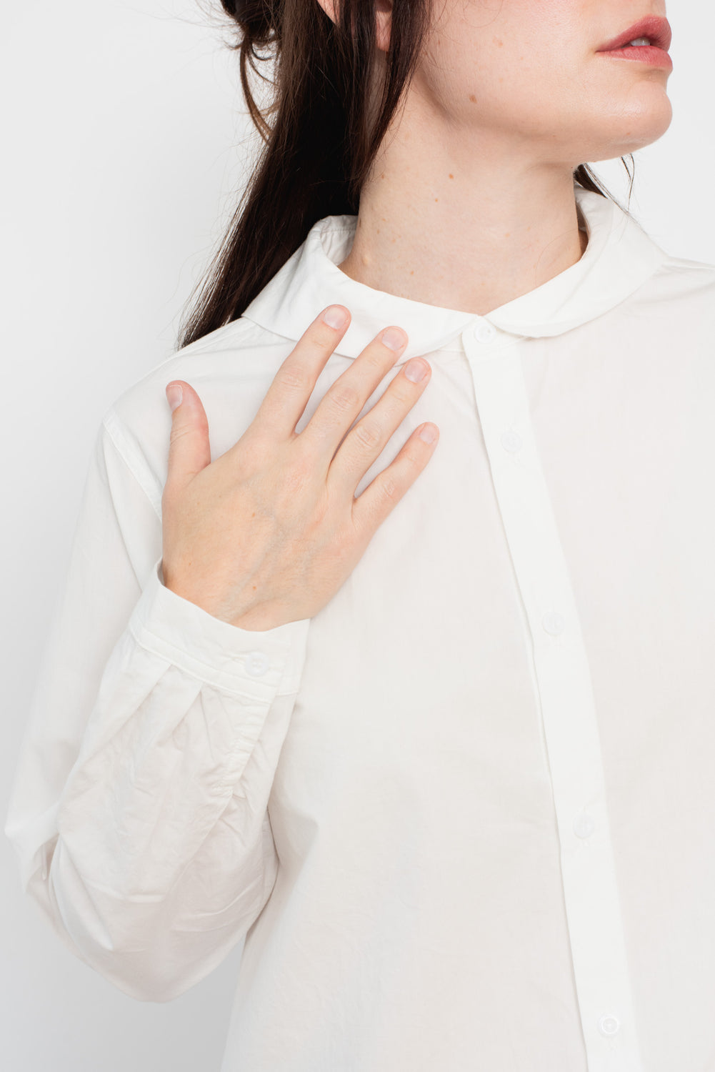 Mini Sailor Collar Shirt White