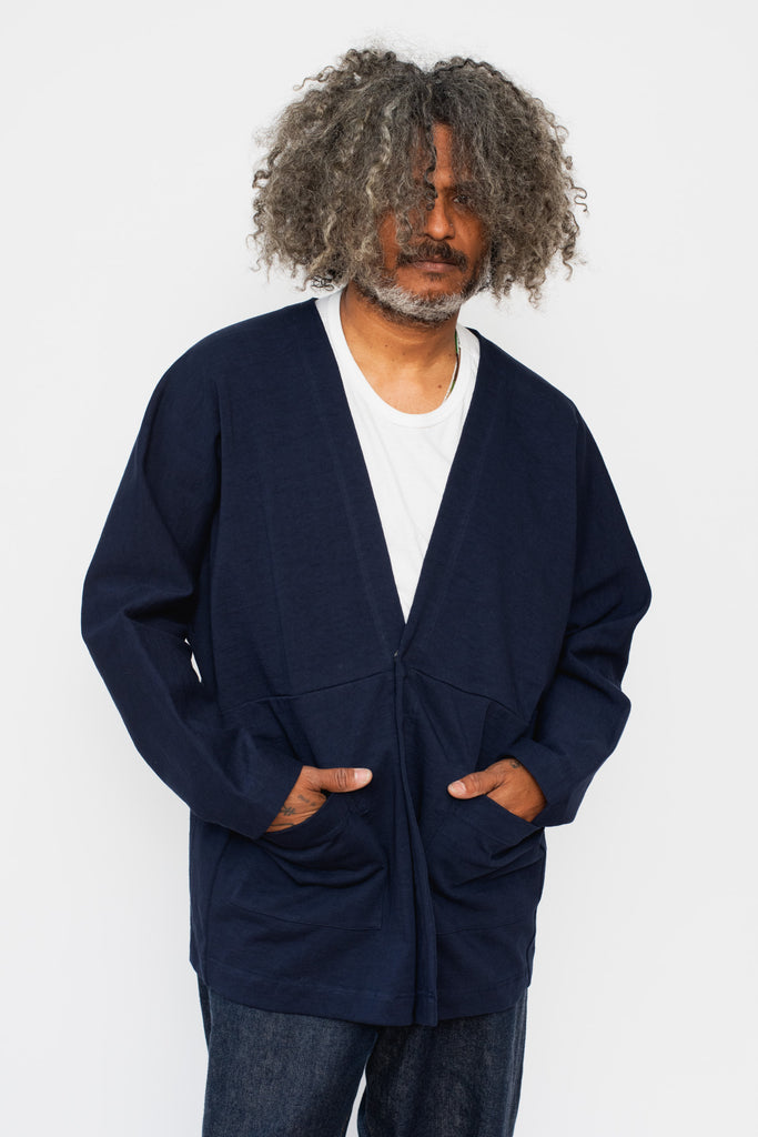 Unisex Cotton Tsuri-Tenjiku Jacket Navy