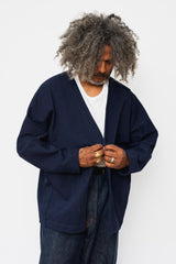 Unisex Cotton Tsuri-Tenjiku Jacket Navy