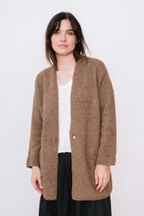 Wool Blend Cardigan, Brown