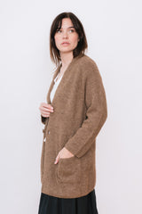 Wool Blend Cardigan, Brown