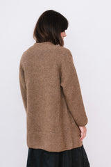 Wool Blend Cardigan, Brown