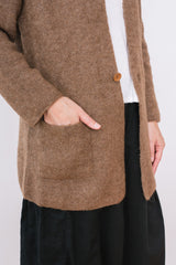 Wool Blend Cardigan, Brown