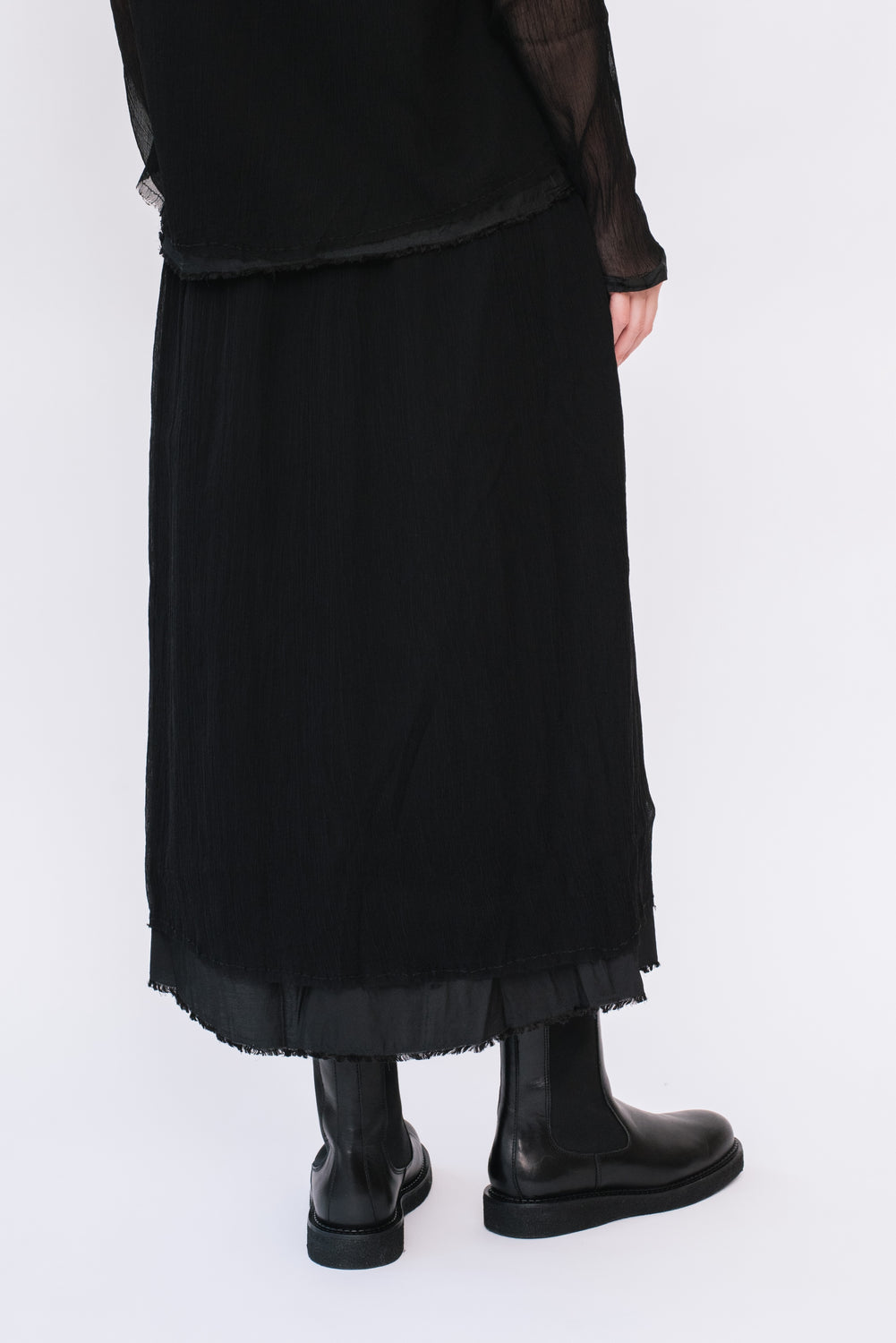 Silk Skirt Black Size 36