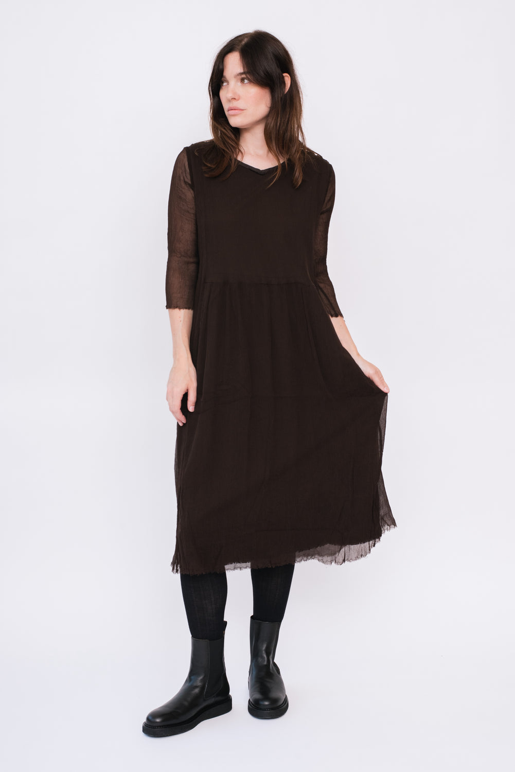 Silk Dress Ebano